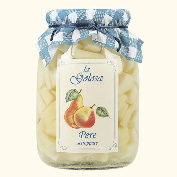 Pere sciroppate in pezzi